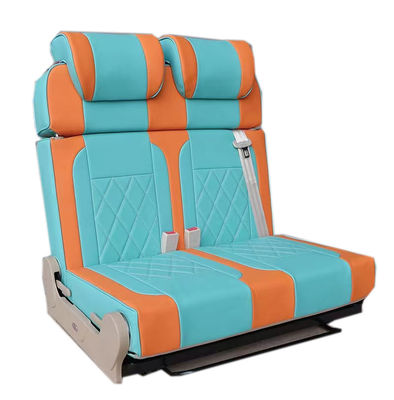 kaufen PU-Leder-modifizierte Wohnmobilwagen-Sitze Blau-Orange-Wohnwagen-Doppelsitz online manufacture