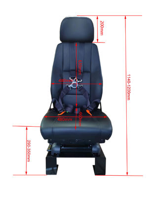 Statischer Sitz S802 Maschinenfahrzeug Mechanische Fahrzeugsitze Oberkopf Kransitz