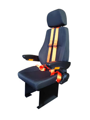 Keine Aufhängungssimulator Sitze Schwarze PU-Leder Mechanische Sitze